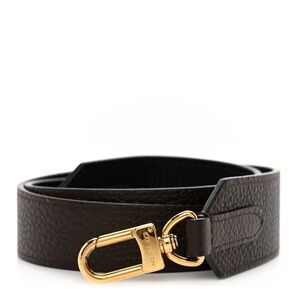 LOUIS VUITTON  Grained Calfskin Shoulder Strap Dark Brown